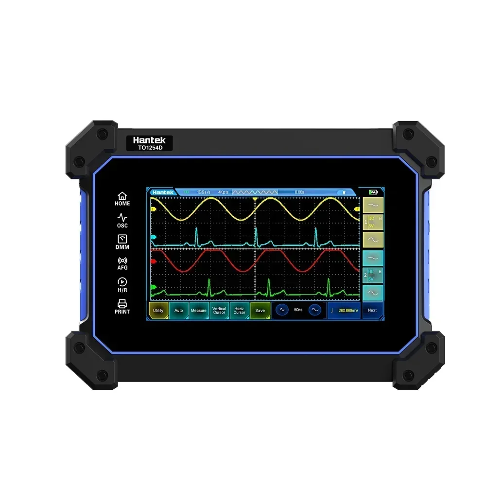 For Hantek TO1254D TO1154D TO1204D Touch Screen Digital Oscill 4 Channels Portable USB Oscill + 25Mhz Signal Source+Meter