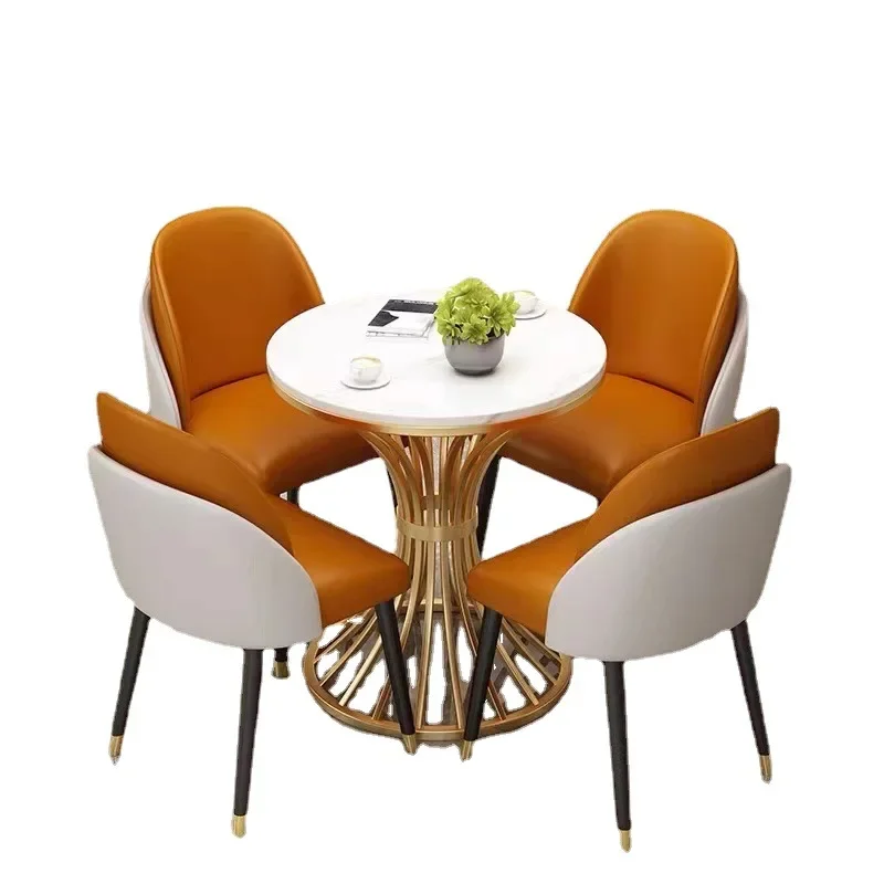 

Reception leisure table and chair combination, small round table commercial reception