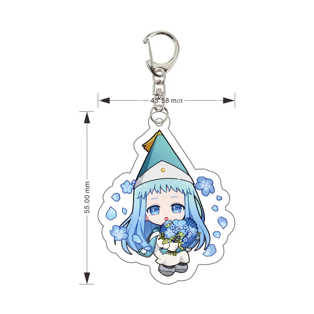 Witch Hat Atelier Anime Keychain Coco Qifrey Agott Tetia Riche Q Version 5.5cm Acrylic Keyring Cute Flower Bag Pendant Fans Gift