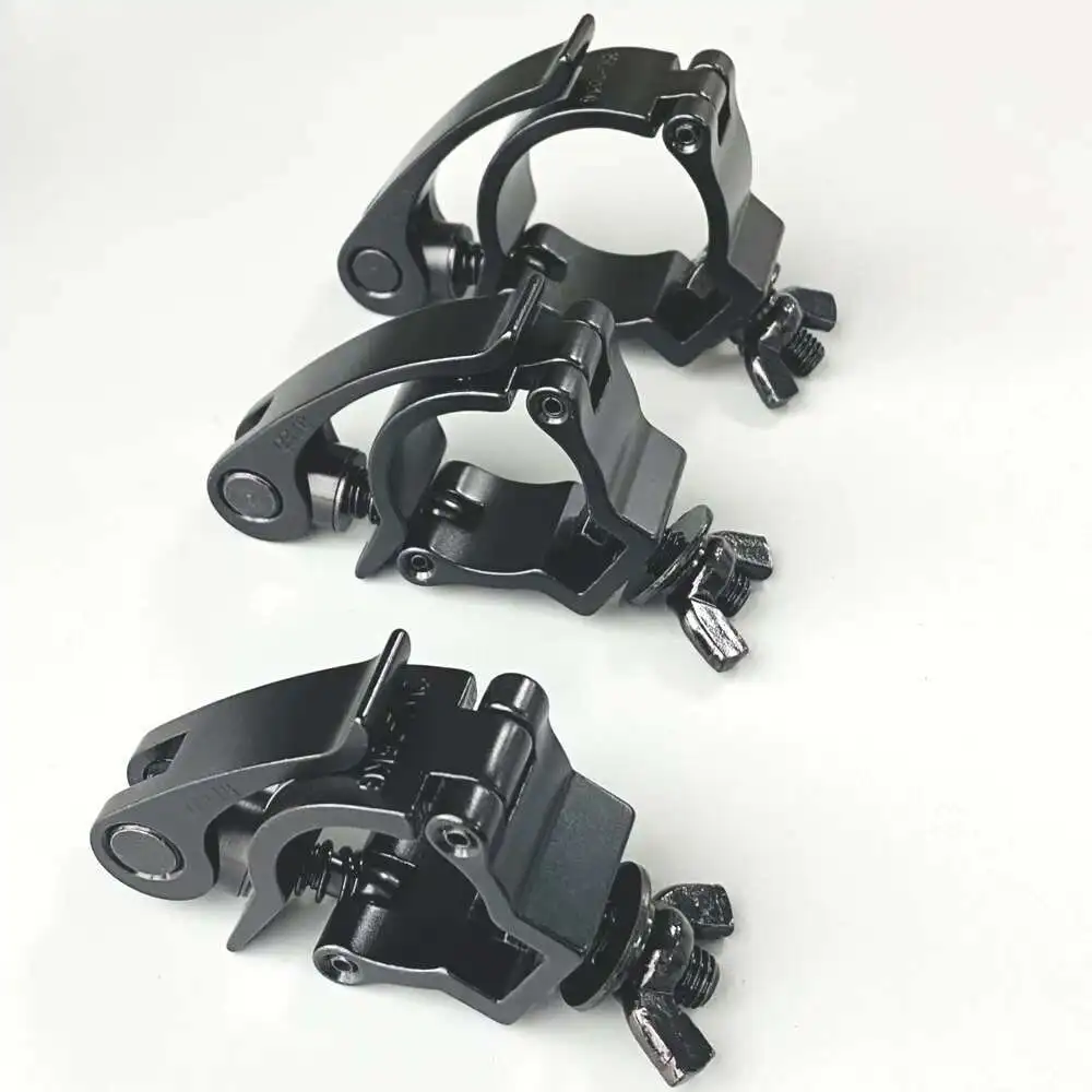 Mobile Stage Clamps For Lighting 35/40/50mm Aluminum Truss Clamp Hook Quick Release Coupler Clamp Accessory For DJ Audio DMX LED