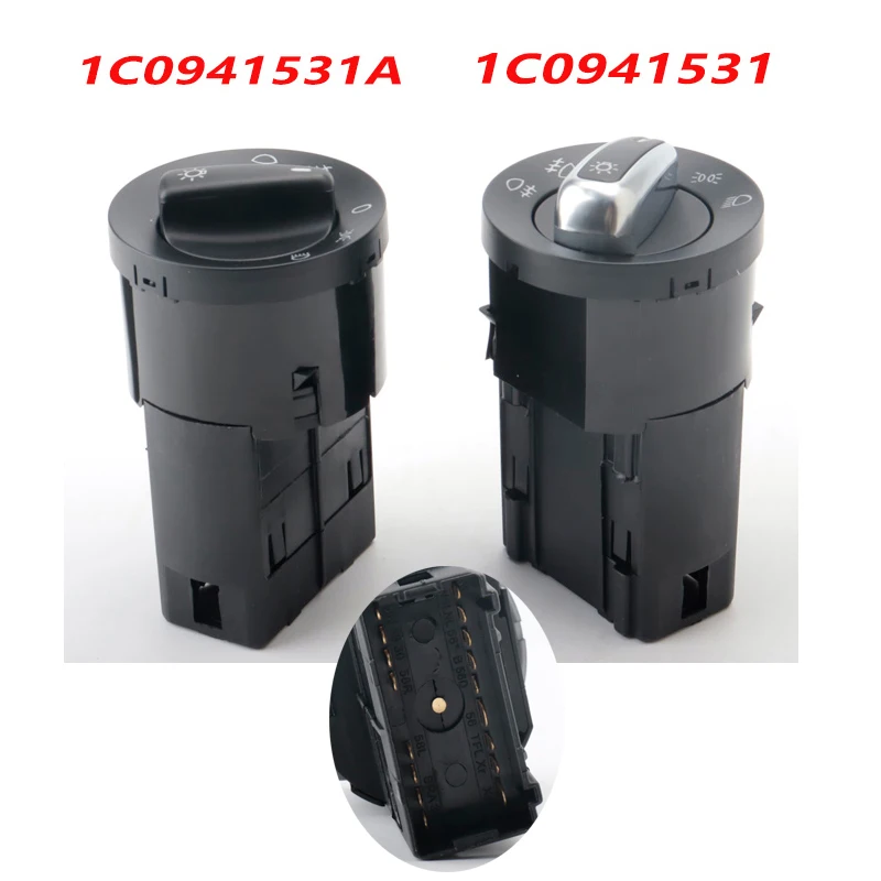 

1 шт., переключатель управления фарами, ручка противотуманных фар 1C0941531A 1C0941531 для VW Bora Golf 4Passat B5 Sharan Lupo Polo Beetle