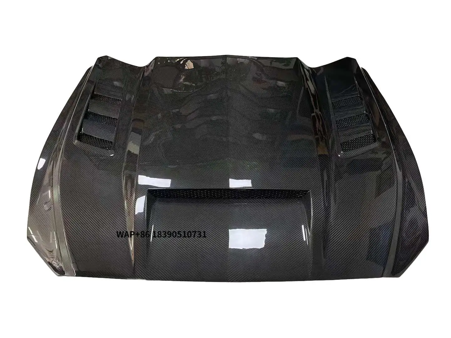 

Carbon Fiber Fibre Front Bonnet Engine Hood Vent for Mustang 2015-2017