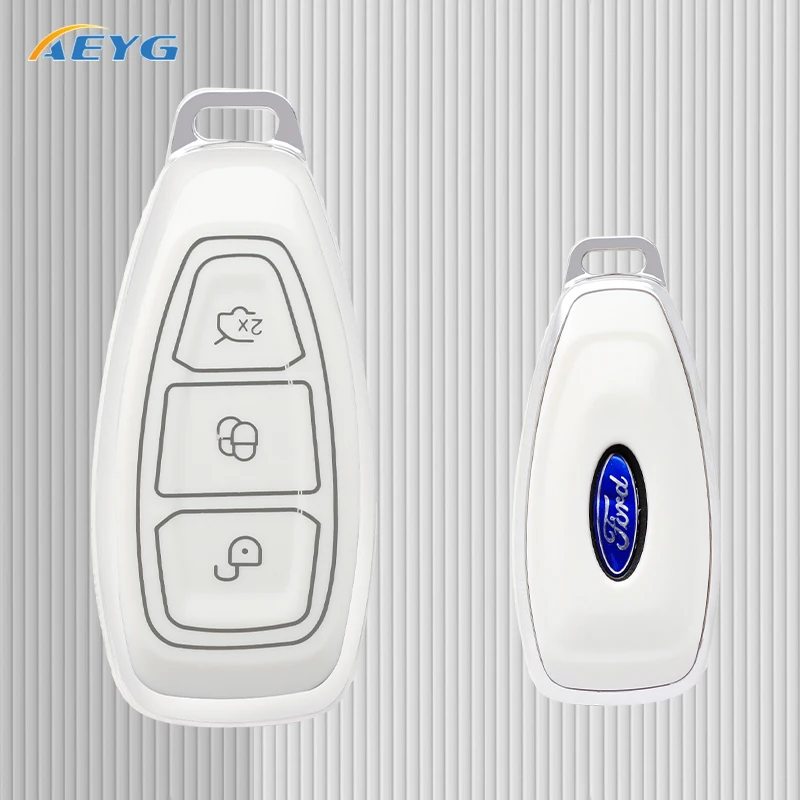 Fashion Car Remote Key Case Cover Shell Fob For Ford Focus 3 4 ST Mondeo MK3 MK4 Fiesta Fusion Kuga Ecosport Protect Accessories