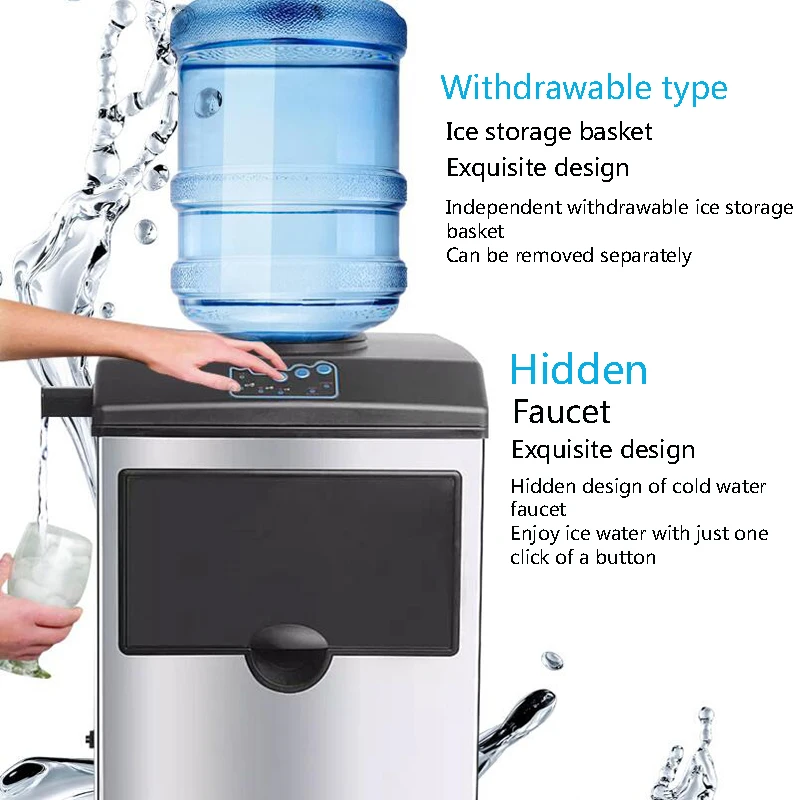 Mesin pembuat es salju 25KG/24 jam, mesin pembuat es kepingan salju Korea untuk toko makanan penutup