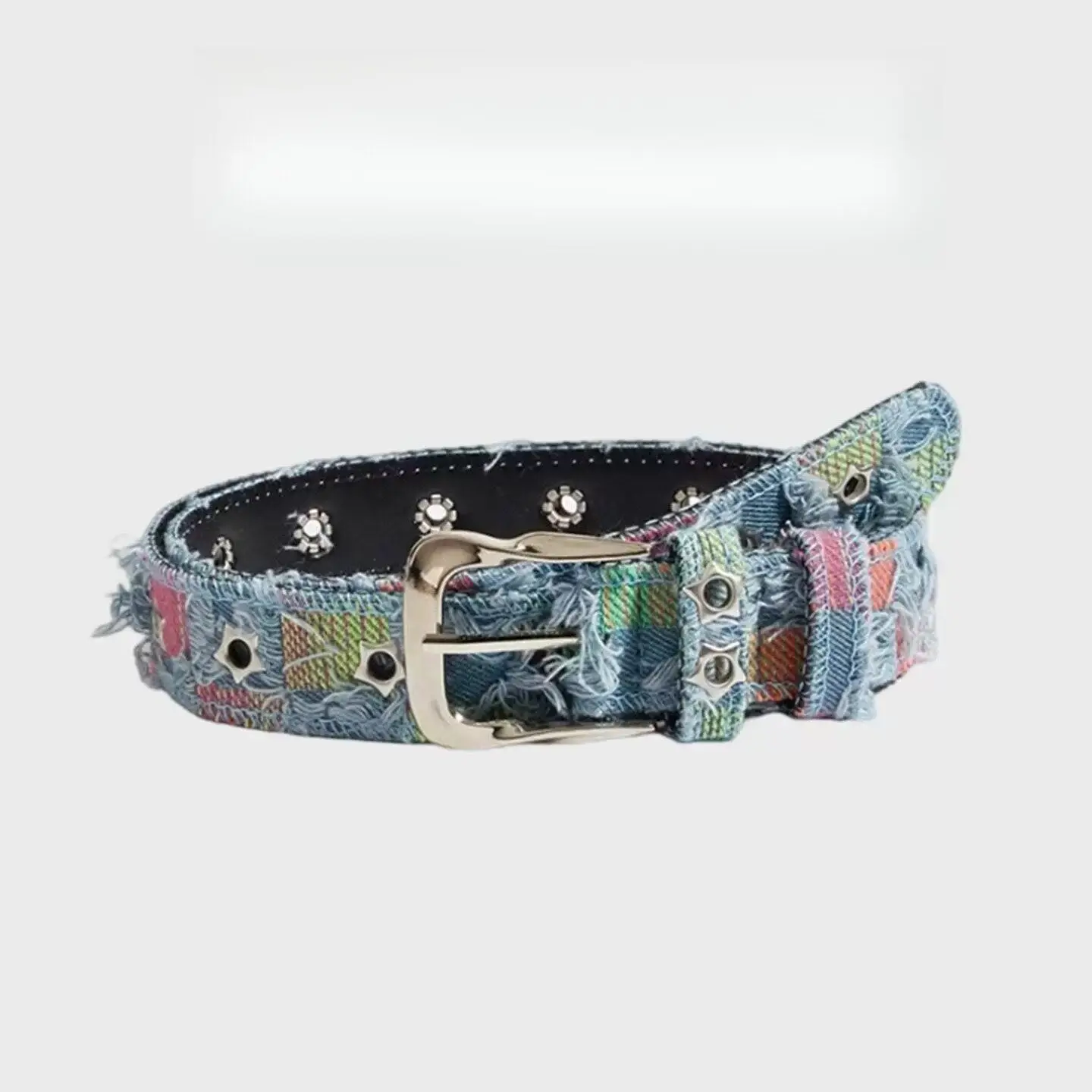 Y2K Style Star Embossed Leather Belt for Men And Women Students Fashionable Young People's Belt Rivet Design 2026 New Model