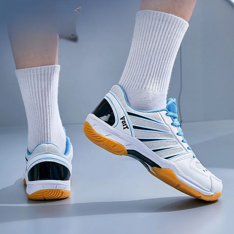 Sepatu tenis meja anti selip, sepatu olahraga profesional, sepatu Badminton nyaman, sepatu tenis meja tahan aus, sepatu pria dan wanita