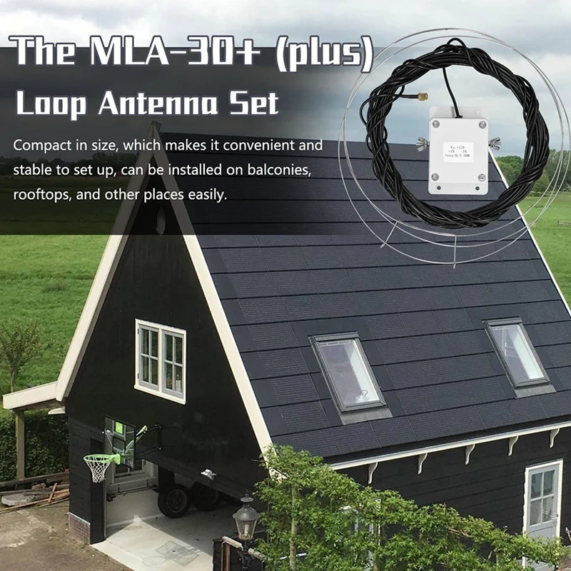 New MLA-30+ (Plus) Loop Antenna Active Receive Antennas Low Noise Medium Short Waves Antenna With 0.1-30 Mhz Frequency