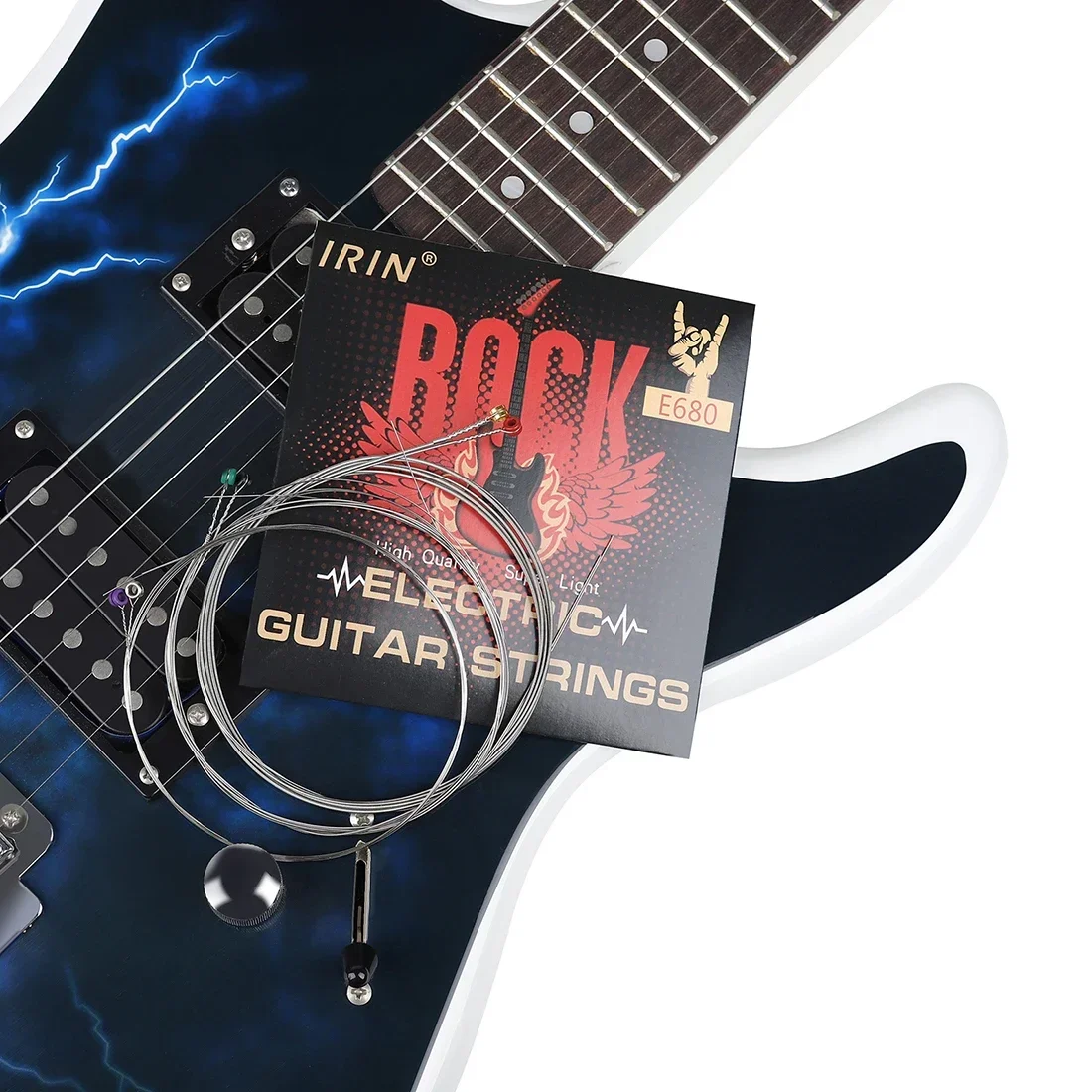 IRIN Electric Guitar Strings Set Strings Nickel Alloy Silver Packed In Single Inner Bag Suitable For Electric Guitar Accessories