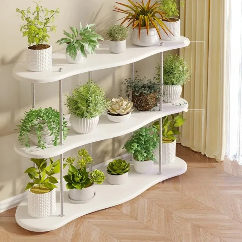 

Tiered Plant Stand for Balcony, Floor Standing Flower Pot Organizer, Multi-Layer Decorative Shelf, Indoor Living Room Rack