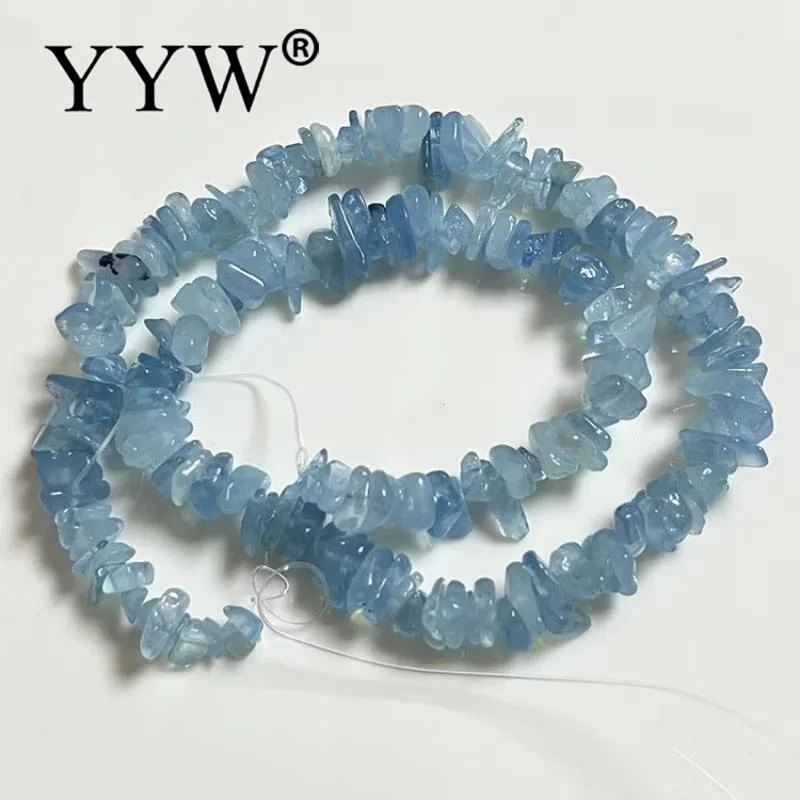 Natural Stone 5-9mm Blue Aquamarine Crystal Irregular Jade Beads for Jewelry Make Diy Bracelet Necklace Earrings 39cm Strand