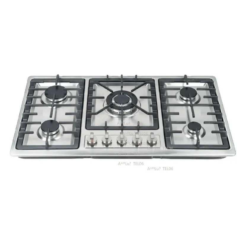 Gas Cooktop 5 Burner Stainless Steel Tempered Glass Built In Freestanding Kitchen Stove