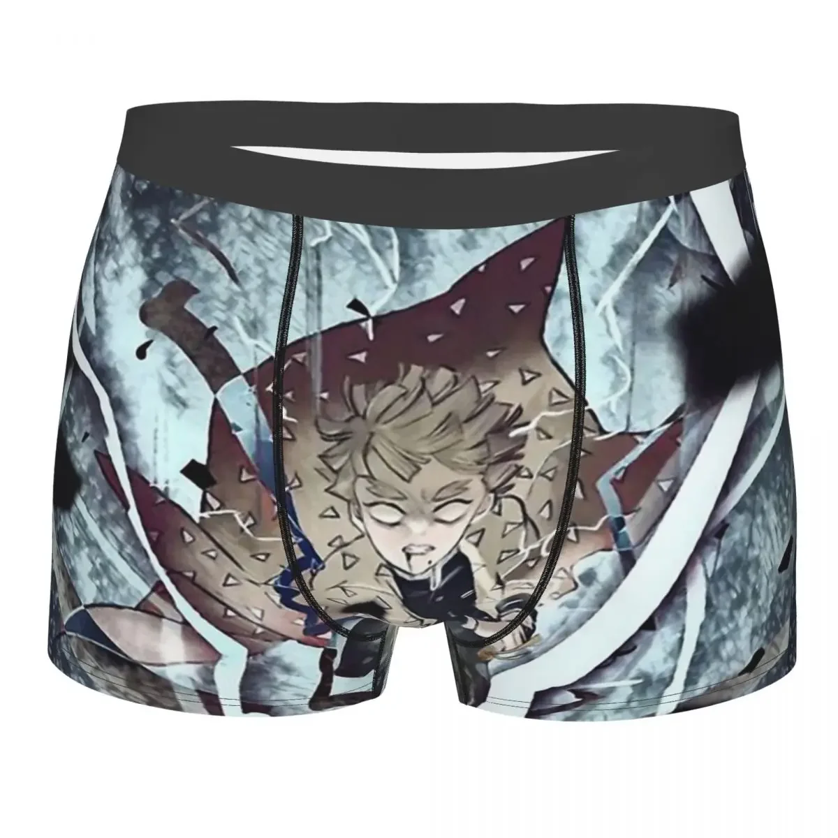 Zenitsu KKimetsu No Yaiba Demon Slayer Kimetsu No Yaiba Kamado Anime Underpants Breathbale Panties Male Print Shorts Boxer Brief