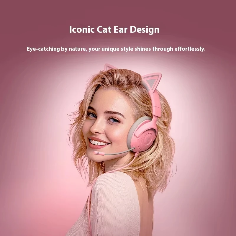 Razer Kraken Kitty V3 X سماعات رأس سلكية مع ميكروفون مثبت على الرأس سماعة ألعاب الرياضات الإلكترونية Triforce سماعات خفيفة الوزن للكمبيوتر المحمول #2