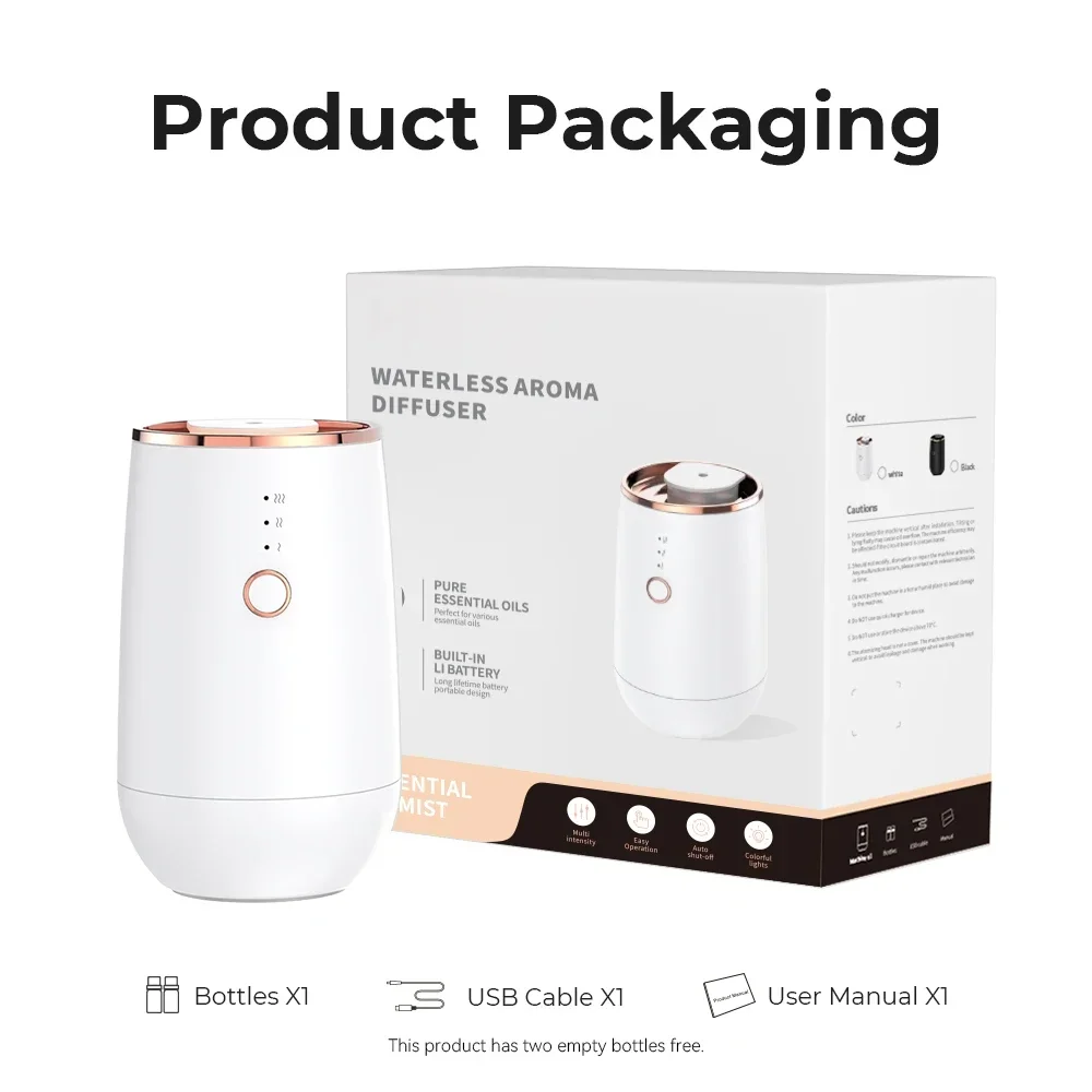 Room Aroma Diffuser For Essential Oils Aromatherapy Car Air Freshener USB Rechargeable Start-Off Function Scent Diffuser Machine