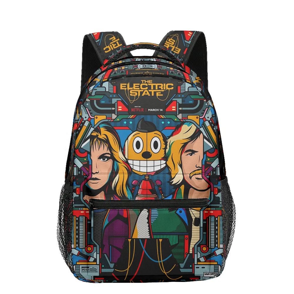 Cartoon Cool Youthful School Bags Unisex the electric state Travel Bags 3D Print Oxford Waterproof Notebook Shoulder Backpacks
