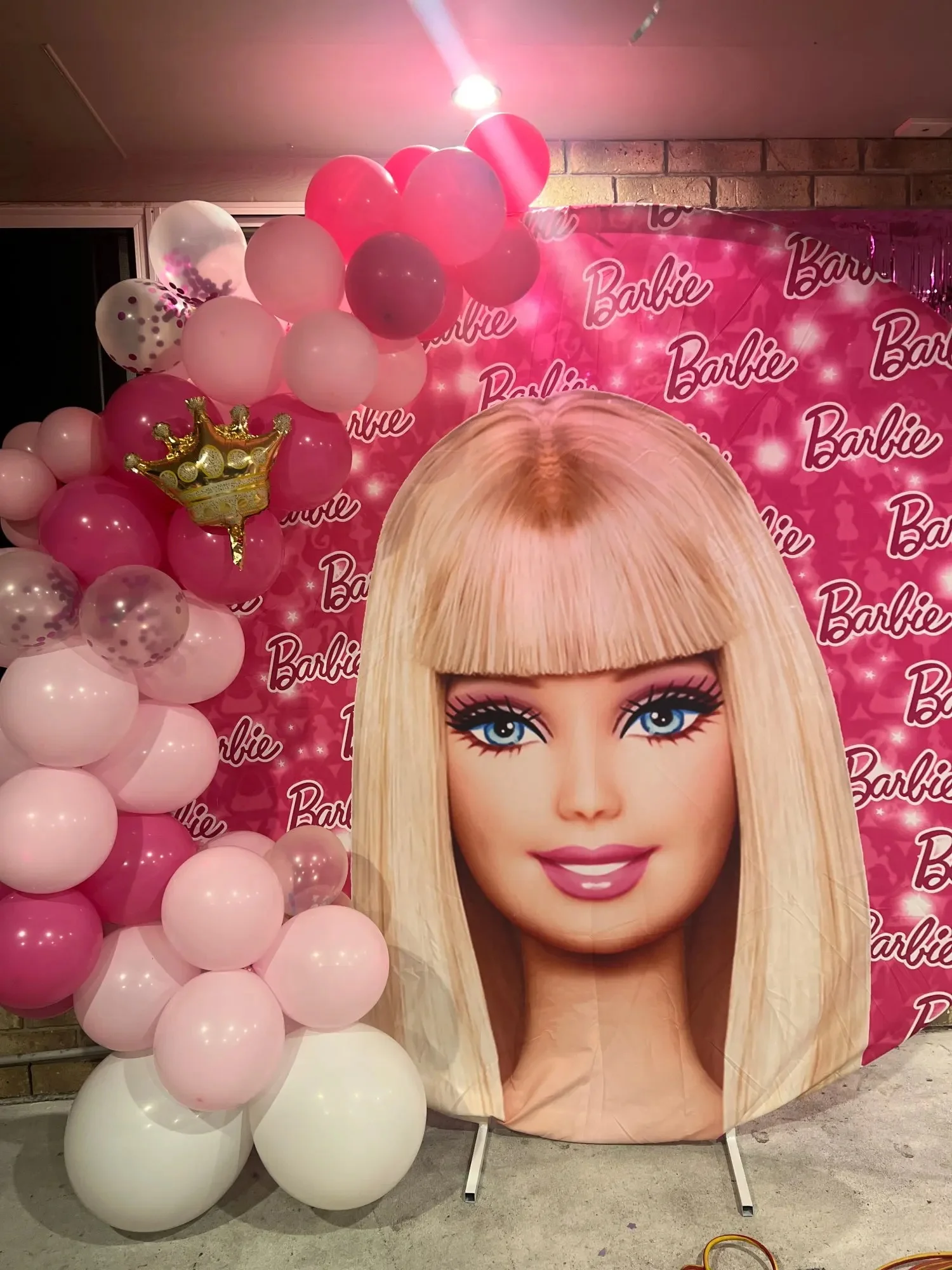 Prinses Barbie Elastische Cirkel Ronde Cover Achtergrond Baby Meisje Verjaardagsfeestje Decoratie Fotografie Achtergrond Fotostudio