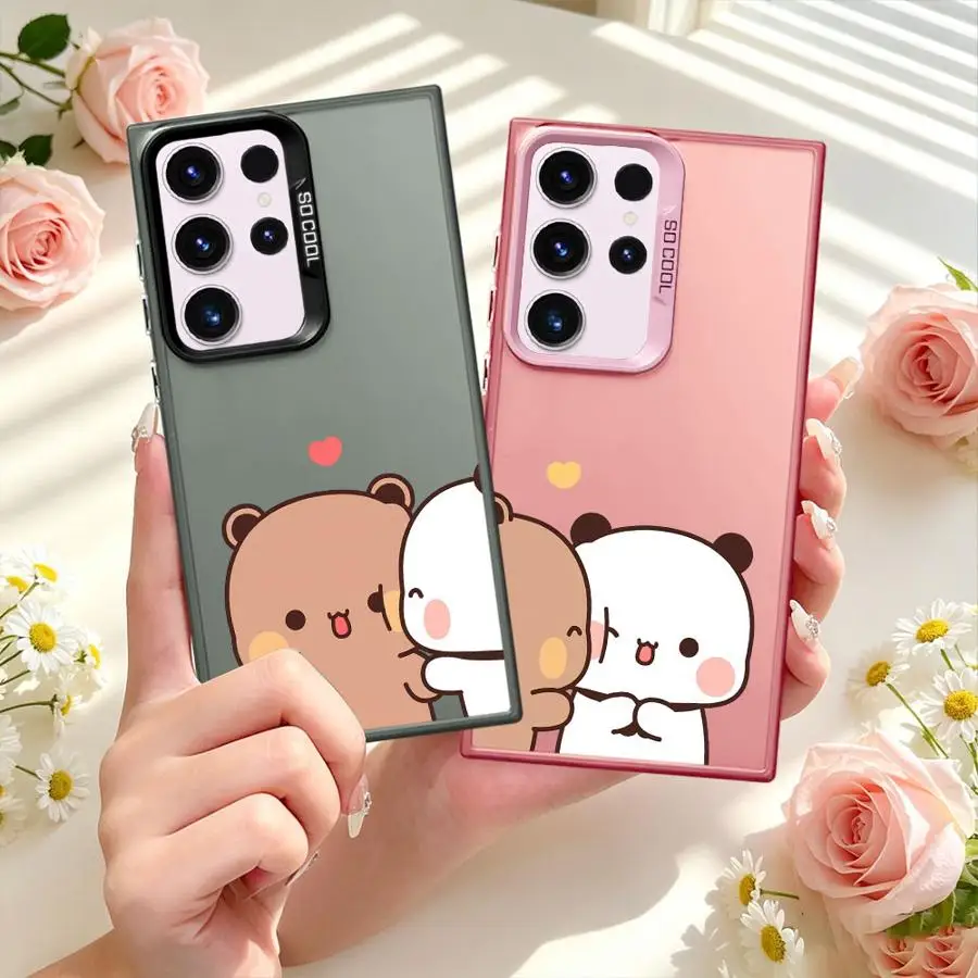 Cartoon Couple B-Bubu Case for Samsung Galaxy S26 S24 FE S20 FE Note 20 Ultra S22 Ultra S25 S21 S23 S25Edge Phone Cover
