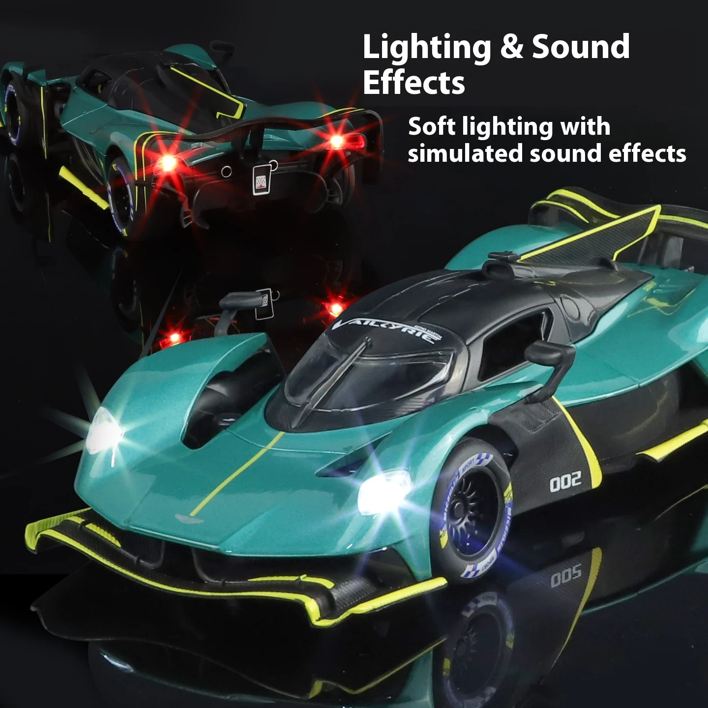 1/24 Martin Valkyrie Modello di Macchinine In Lega Pressofusa Suono Luce Porte Aperta Tirare Indietro Assorbimento Degli Urti Veicoli Giocattolo Regali Per Bambini