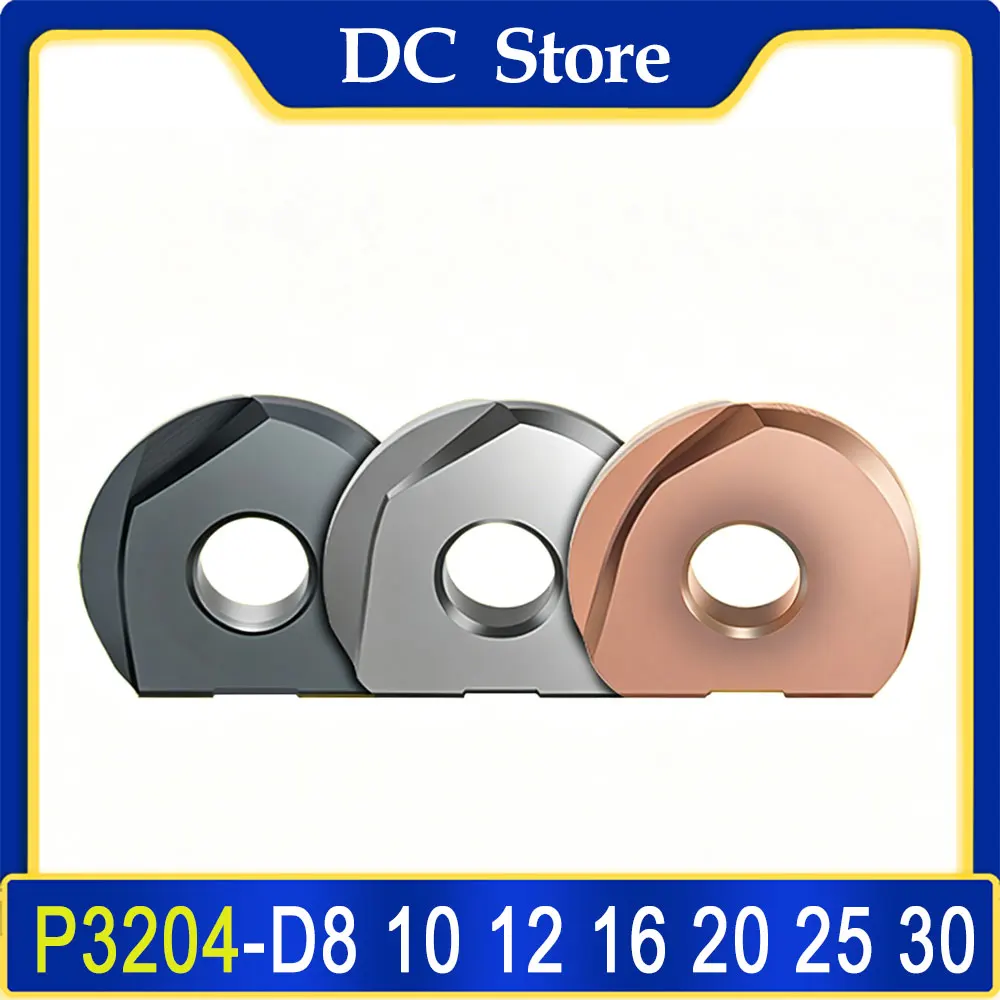 P3200 P3204 Ball Nose Inserts T2139 Ball Semi-circular Inserts R4 R5 R6 R8 R10 R12.5 R15 R16 for Aluminum D8 D10 D12 D16 D20 D25