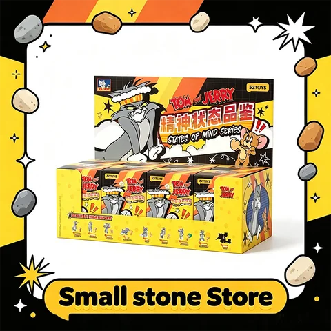 52TOYS Tom & Jerry Mood Series Flocked Blind Box, Cute Collectible Figurines, Desktop Decor Ornaments,Ideal Hobby Gift & Collect