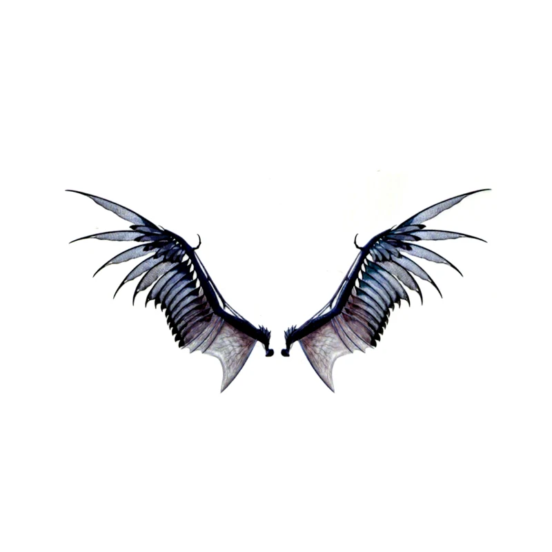 bat wings Waterproof Temporary Tattoo Men Flash Tattoo Stickers Falsa Tatuagem Henna Sleeve Temporal  Tatoo Kids Art Sticker