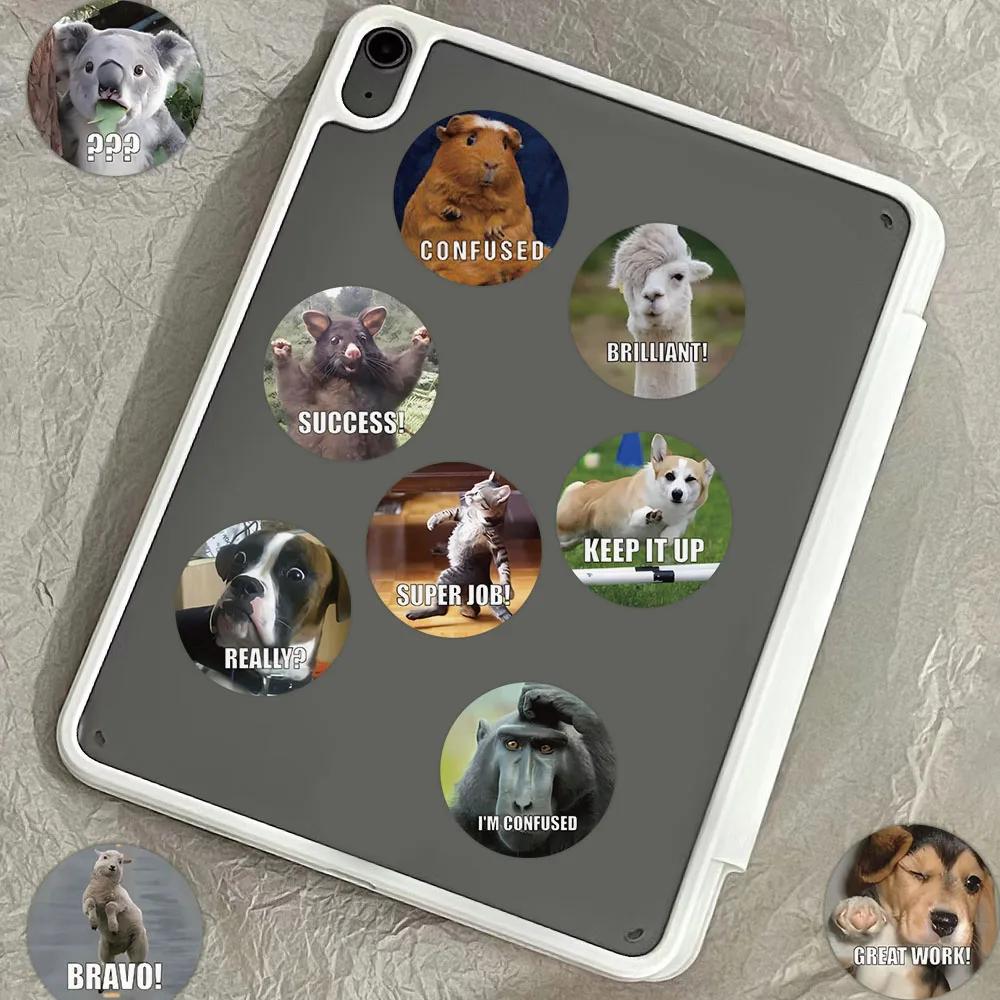 500PCS Animal Expression Funny Stickers Realistic Polka Dot Desktop Stationery Storage Box Phone Case Decorative Stickers