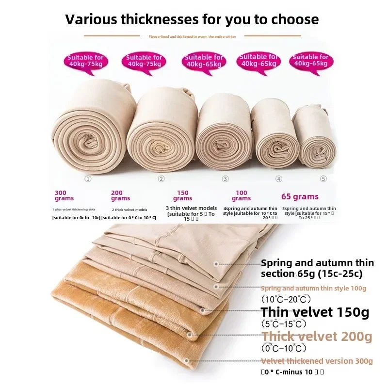 جديد الخريف والشتاء جوارب طويلة زائد الصوف جوارب طويلة سميكة مكافحة هوك سلك دافئ المنشعب لا مفتوحة طماق تشكيل الجسم موضة الشتاء