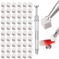 Soft Nail Sponges for Ombre Nail Art Sponges With Grabbing Pen Nails Ombre Nail Art Tools Professional Accessories