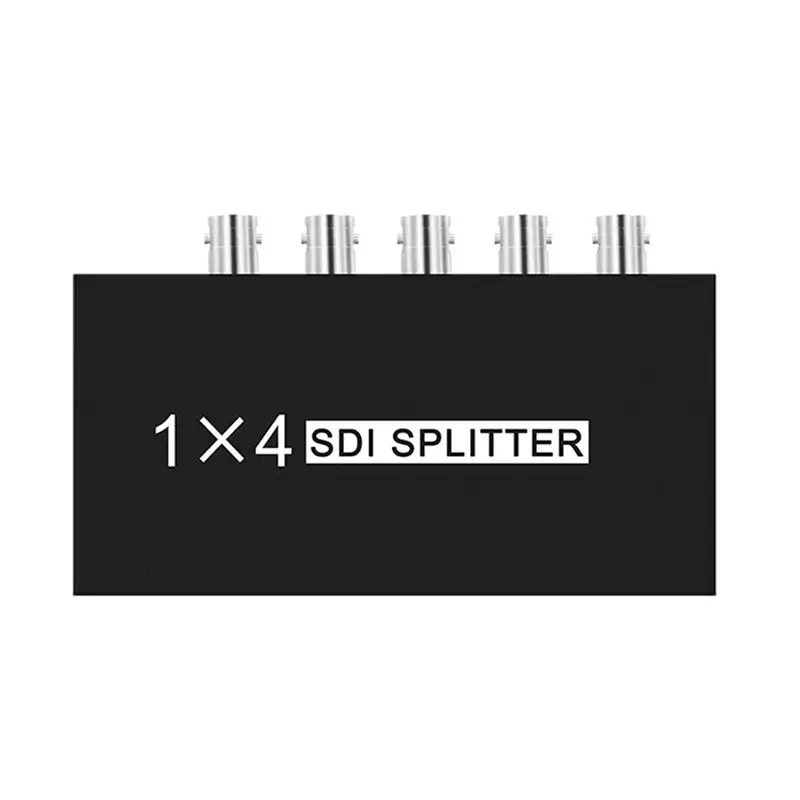 Digital SDI Splitter 1X4 Multimedia Splitter SDI Extender Adapter With 1080P TV Video For Projectors, Monitor-EU Plug Durable
