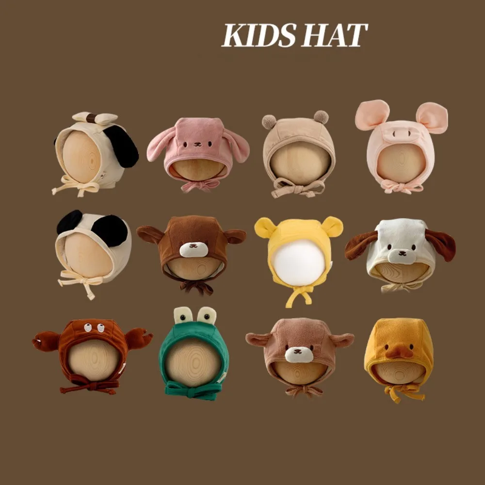 

New Thickened Bonnet Caps Winter Warm Knitted Pullover Hat Plush Newborn Ear Protection Cap Outdoor