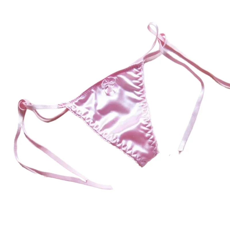 ผ้าไหมทอง G-String ลูกไม้เซ็กซี่ชุดชั้นในสตรีกางเกงชั้นในเซ็กซี่หญิงต่ําเอวลูกไม้ชุดชั้นใน Intimates Thongs T-back