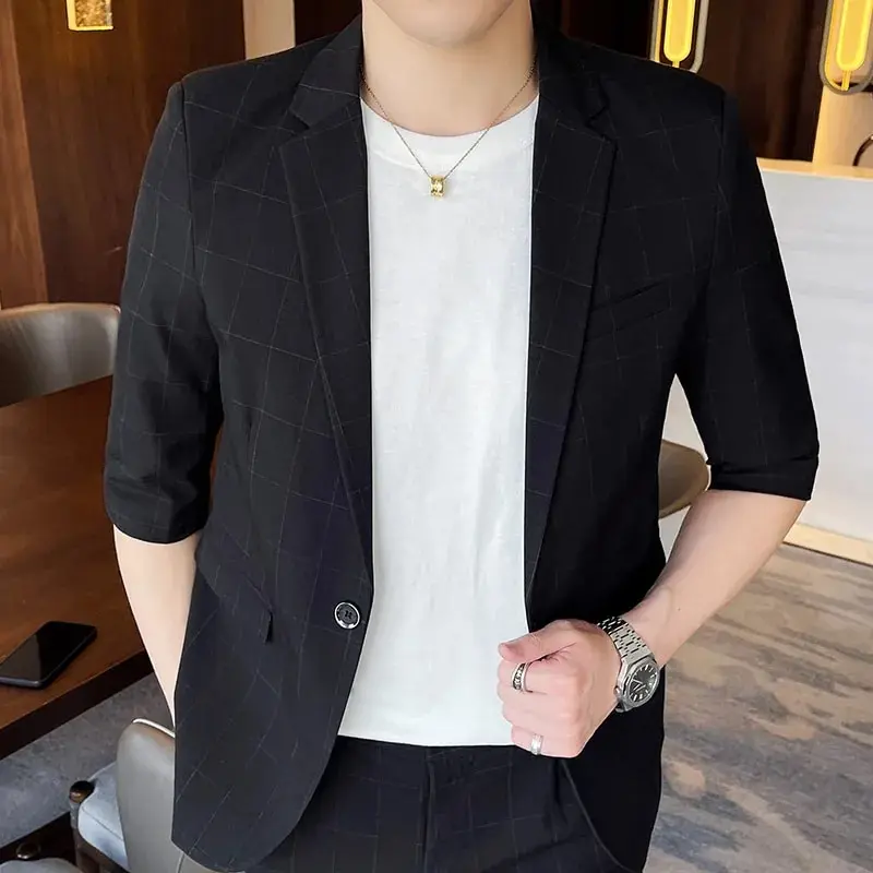 

6090-Suit jacket male Korean version slim Single West business casual western service man