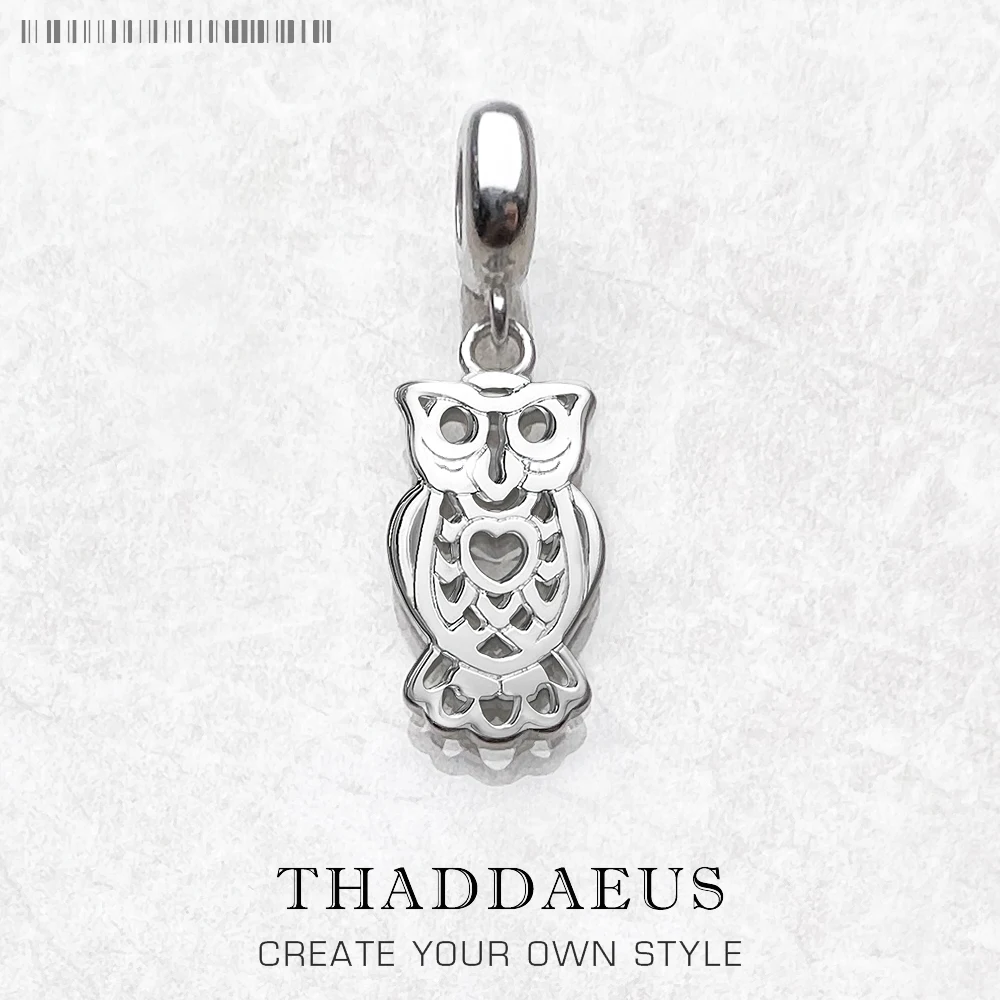 

Owl Dangle Charm Spring Brand New 925 Sterling Silver Pendant Trendy Gift For Women Men