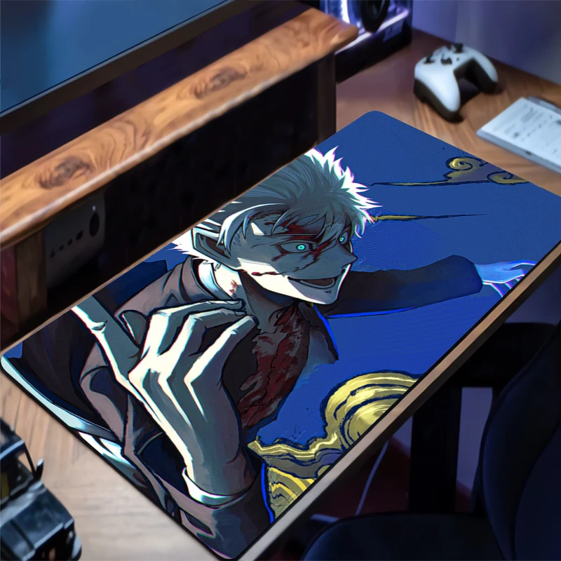 

Mouse Pad Large J-jujutsu Kaisen Gojo Gamer Keyboard Mat Pads Gaming Desk Protector Laptops Mousepad Deskmat PC carpet Mousepad