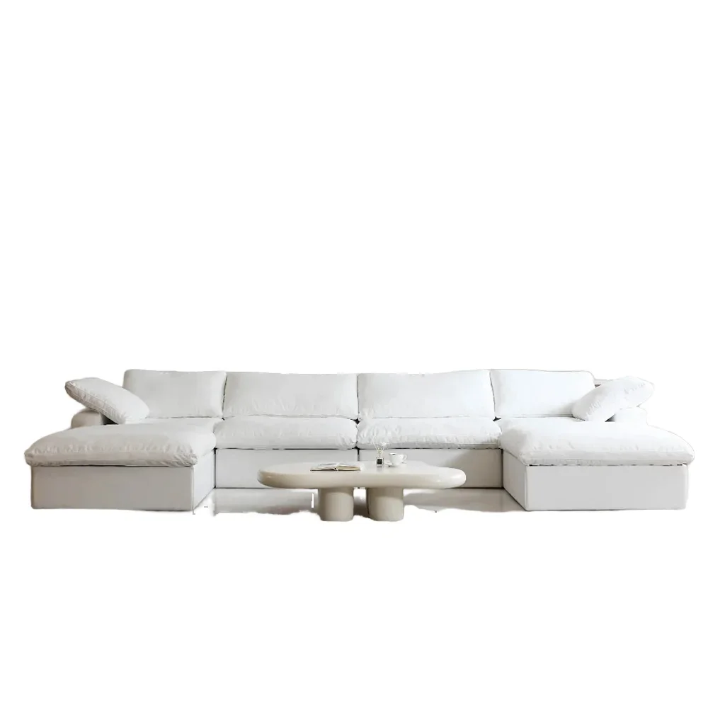 

For Nordic Designer Super Soft Daybed Couch Sofa Europe Classic Modular Set Sectional with Washable Linen Fabric for Living Room