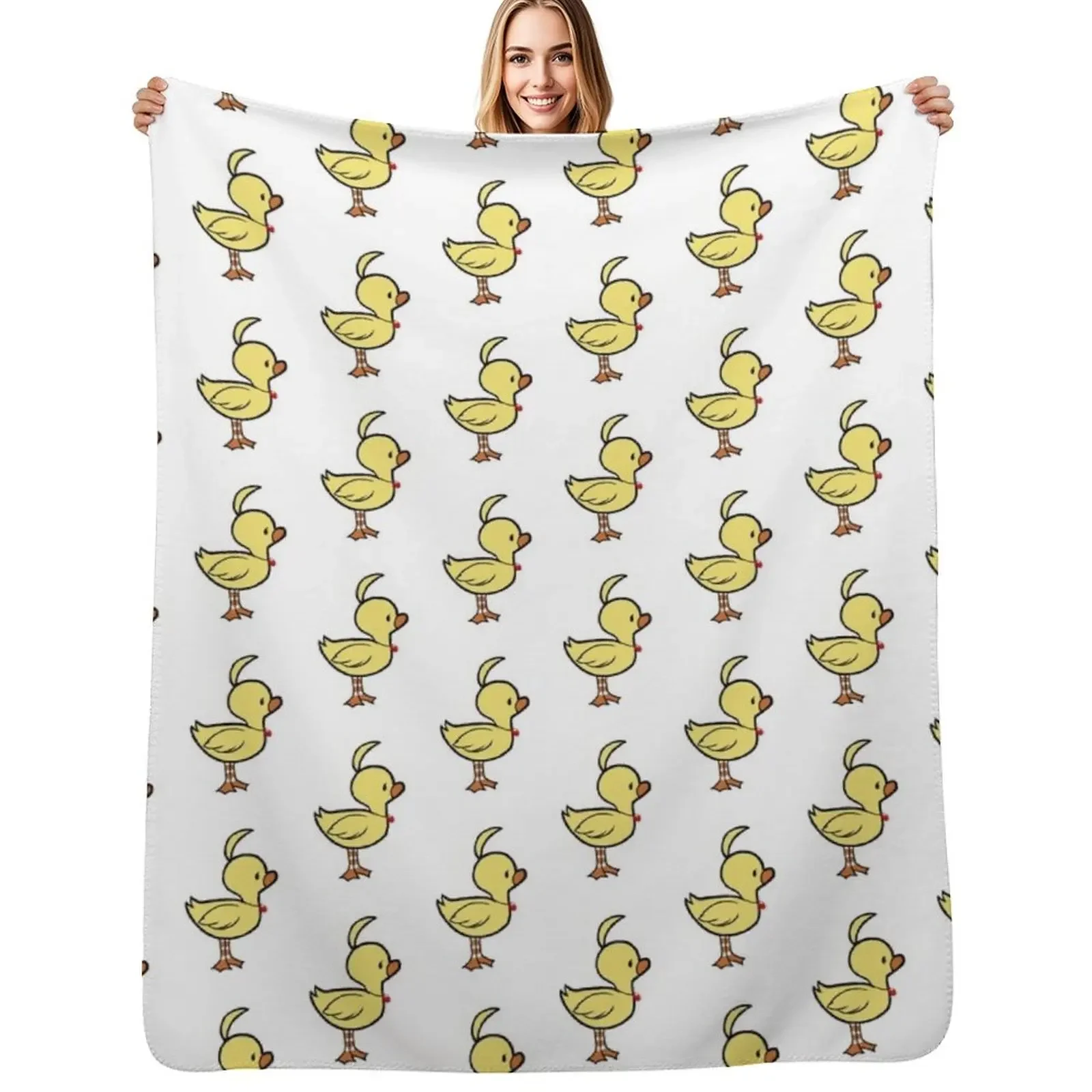 

Ahiru Duck Chibi Throw Blanket Multi-Purpose Weighted Sofa Quilt Blanket