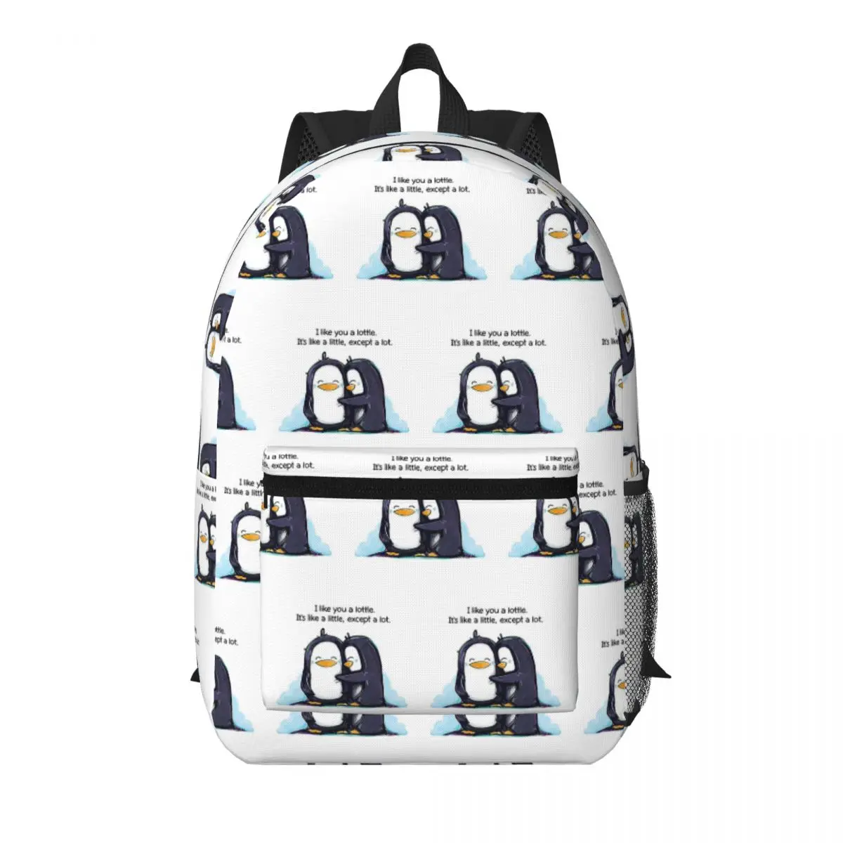 I Like You A Lottle Penguin Student Backpack School Bag Hiking Travel Daypack for Men Women Bookbag Shoulder Bags