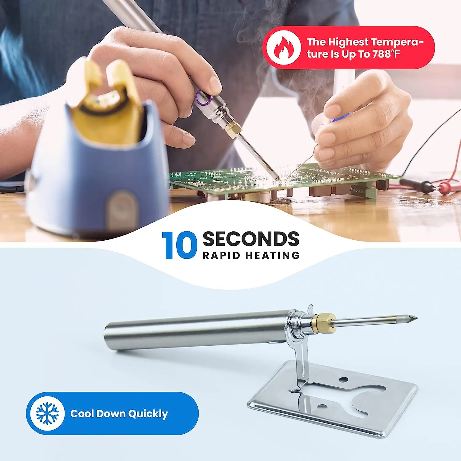 Wireless Charging Electric Soldering Iron Solder Iron USB 5V Charging Lithium Battery Portable Repair Welding Tools