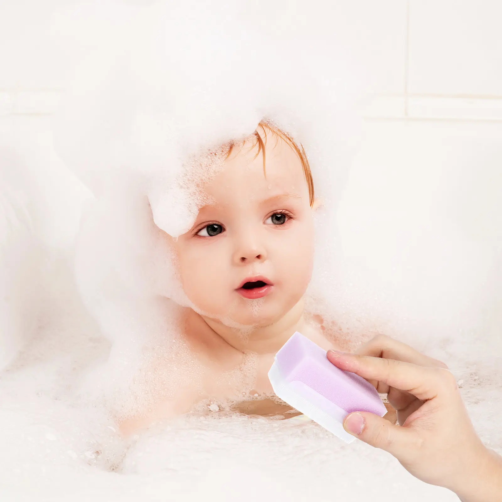 5Pcs Childrens Tactile Training Bath Sponge Brush Soft Baby Hair Scrubber Cradle Cap Cleaner Sensory Development Bath Time Scalp