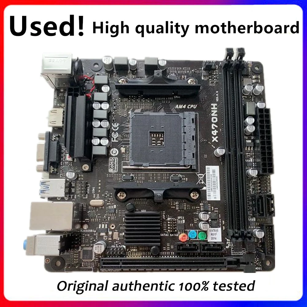 Mini-ITX X470i ITX MINI For Biostar X470NH Motherboard Socket AM4 DDR4 For AMD X470 Original Desktop Used Mainboard