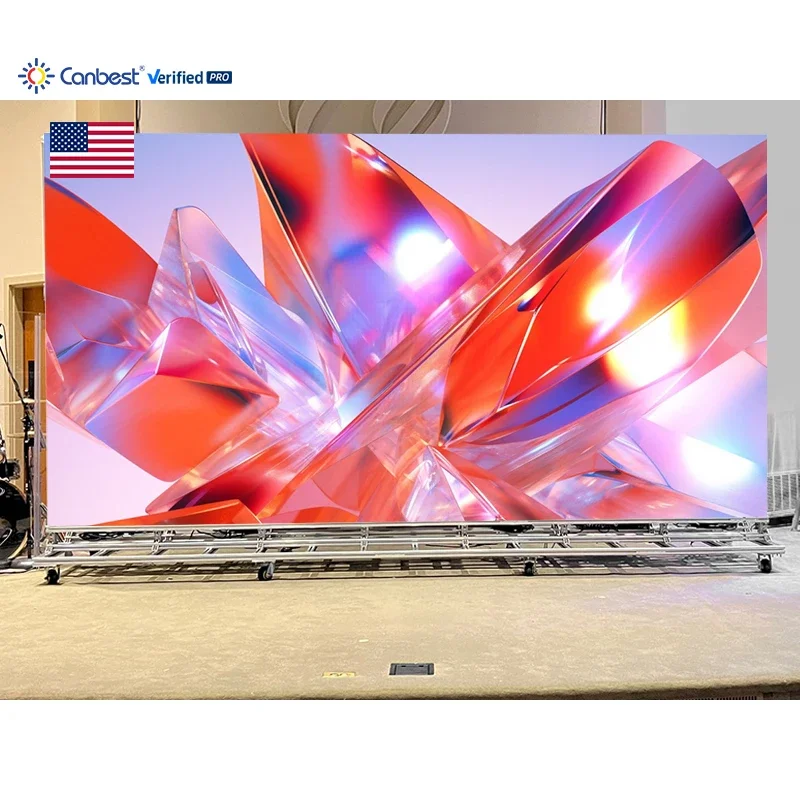 P2.5 4480X1920mm 14.7X7.88ft Wall Mounted Indoor LED Video Wall Background Screen for USA Church Stage Decoration