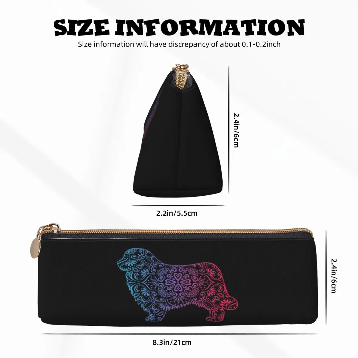 Estuche para lápices de acuarela para amantes de los perros Terranova, estuche para lápices, suministros de papelería, caja para bolígrafos, bolsa para lápices para niños y niñas, escuela