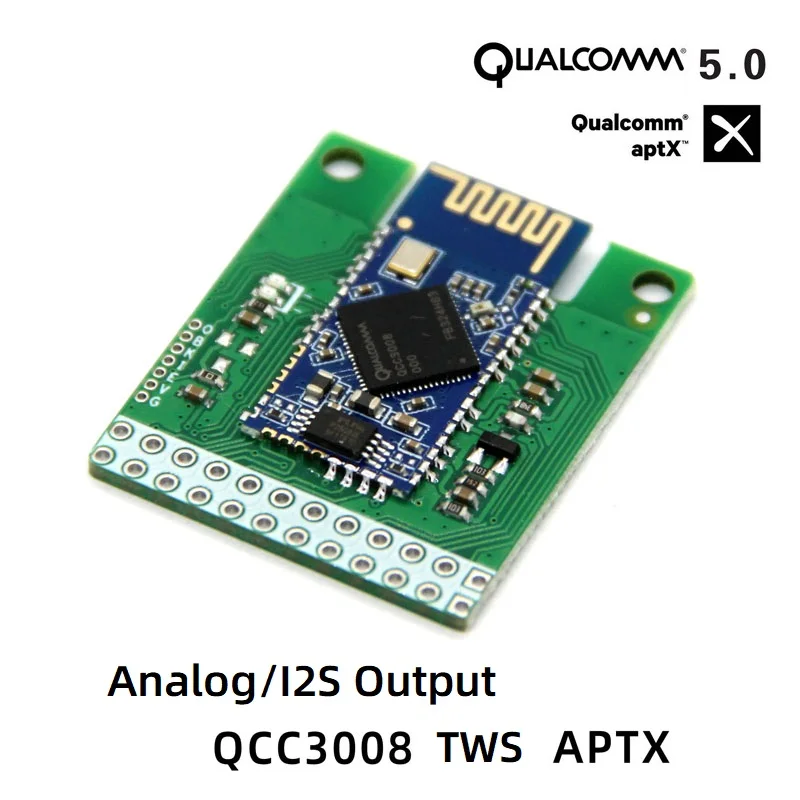 Qualcomm QCC3008 Bluetooth V5.0 low power audio module APTXLL lossless compression TWS to box I2S