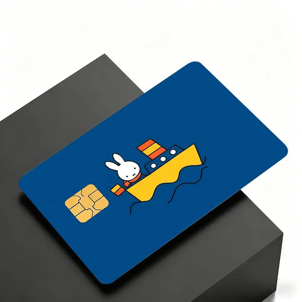 Niedliche M-Miffy Kreditkarten-Skin-Cover-Aufkleber 4 Stück Folien Bus-Pass Vorderseiten-Dekoration Bank-Debit-Karten Wasserdicht – Detail 26
