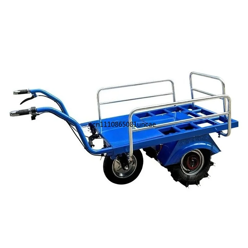 For Electric Farm Tricycle Wheelbarrow Dual Wheel Transport Cart Climbing Load Carrier For Orchard Household Cargo Moving