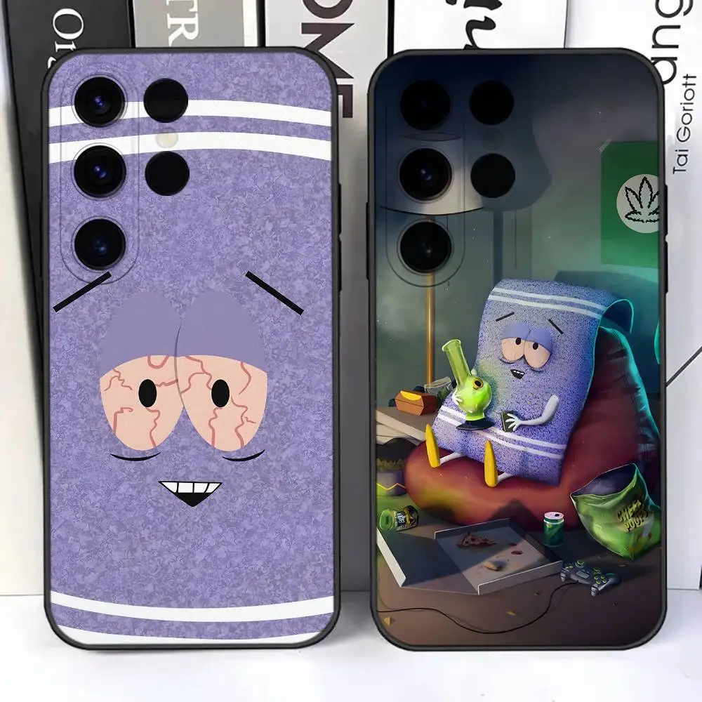

T-Towelie S-South P-Park Phone Case For Samsung S25,S24,Ultra,S20,S30,Plus,S22,S23,Ultra,Plus,5G Soft Black