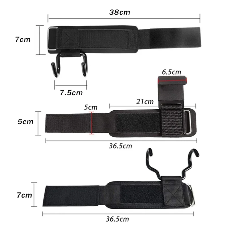 Weight Lifting Hooks Weight Lifting Grips Heavy Duty Pull Up Straps Adjustable Powerlifting Support Hooks Straps for Gym Workout