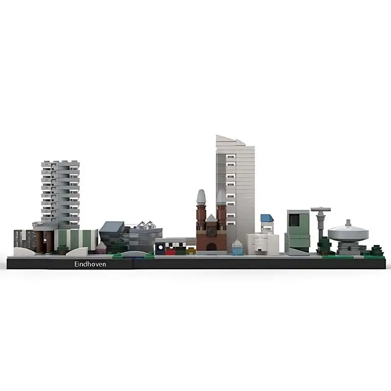 Hot Selling Eindhoven Skyline Modulaire Architectuur Bouwstenen Street View Model Technologie Bakstenen Speelgoed Kids Puzzel Cadeau