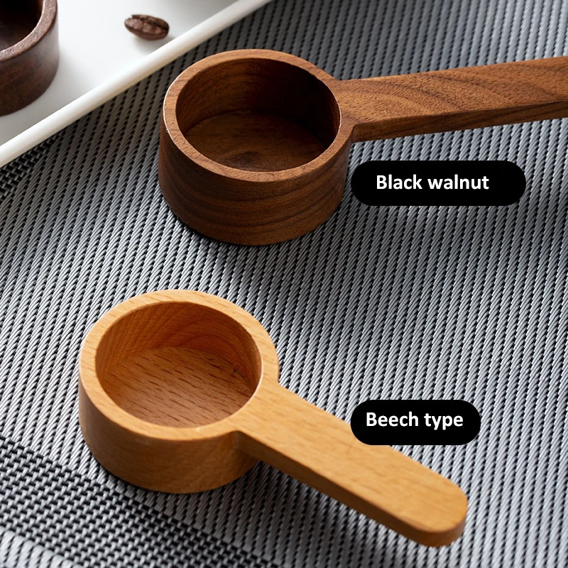 Measuring Wooden Spoon Coffee Bean Powder Black Walnut Measuring Spoon Beech Wooden Spoon Kitchen Measuring Tools