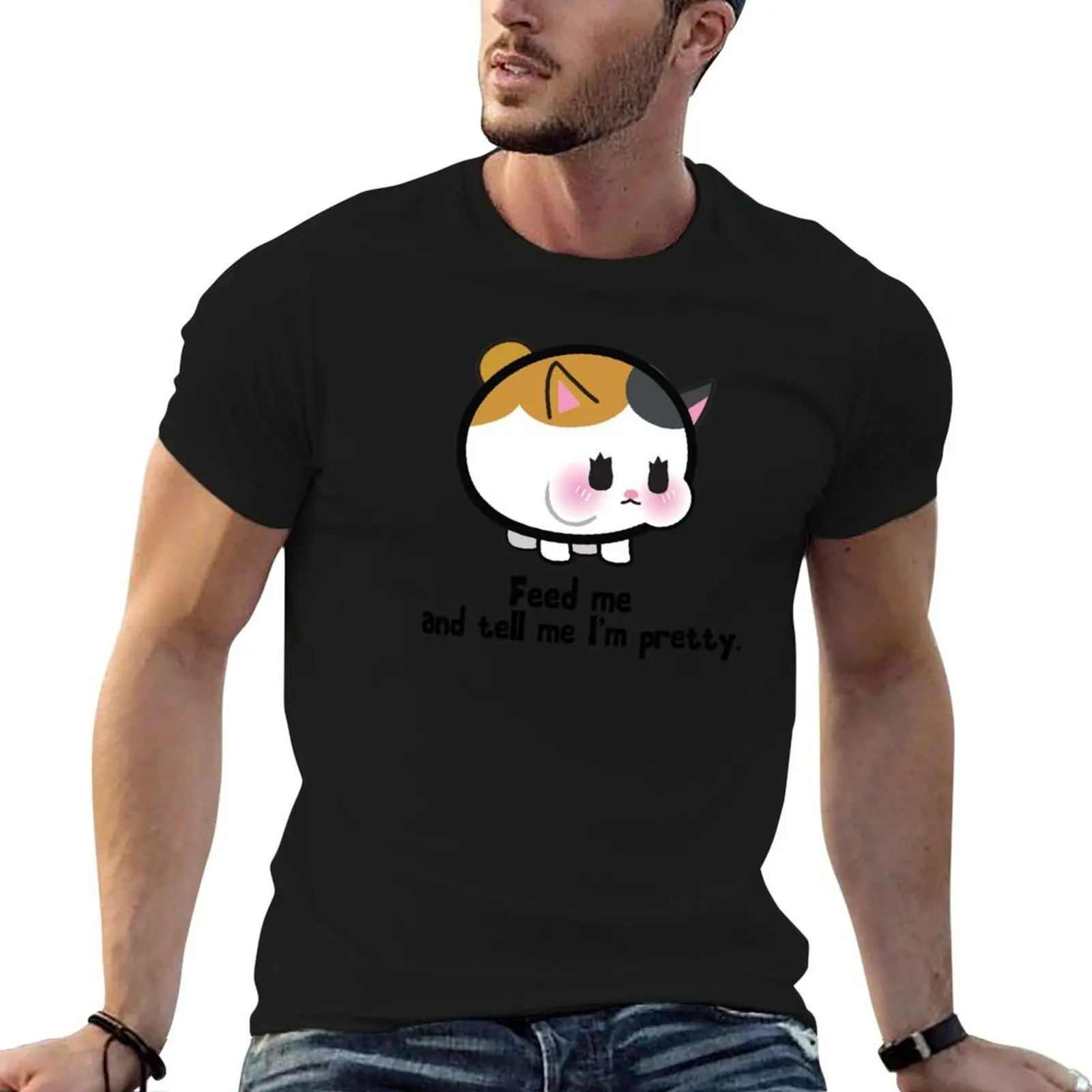 Fat Cat FFXIV T-Shirt shirts graphic anime figures Men's t shirts